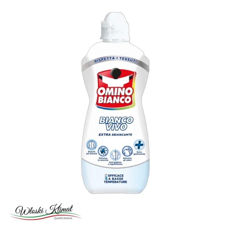 Płyn do prania odplamiacz do tkanin białych Sbiancante Bianco Vivo OMINO BIANCO 900ml - widok z przodu / opakowanie