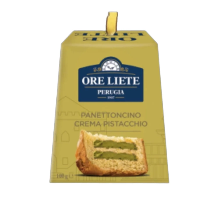 Włoska babka z nadzieniem pistacjowym Panettoncino crema Pistacchio Ore Liete 100g - widok szczegółowy 2
