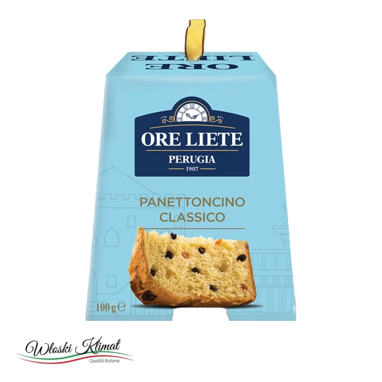 Włoska babka Panettone Ore Liete 100 g - widok z przodu / opakowanie