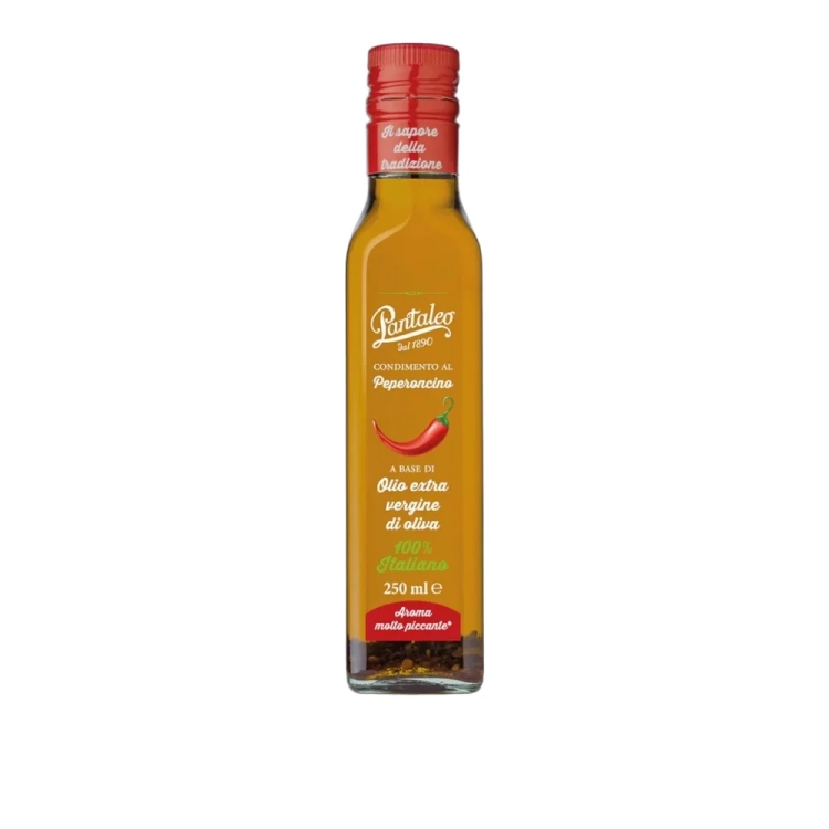 Oliwa z oliwek Extra Vergine z Papryczką Chilli Condimento Al Peperoncino 100% Italiano Pantaleo 250ml - widok szczegółowy 2