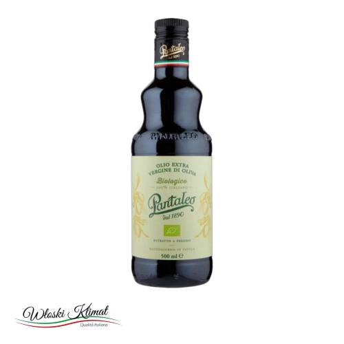 Oliwa z oliwek ekologiczna Extra Vergine BIO 100% Italiano Pantaleo 500ml - widok z przodu / opakowanie