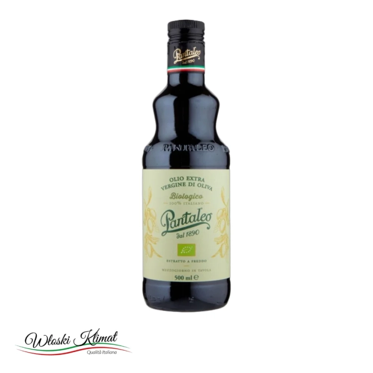 Oliwa z oliwek ekologiczna Extra Vergine BIO 100% Italiano Pantaleo 500ml - widok z przodu / opakowanie