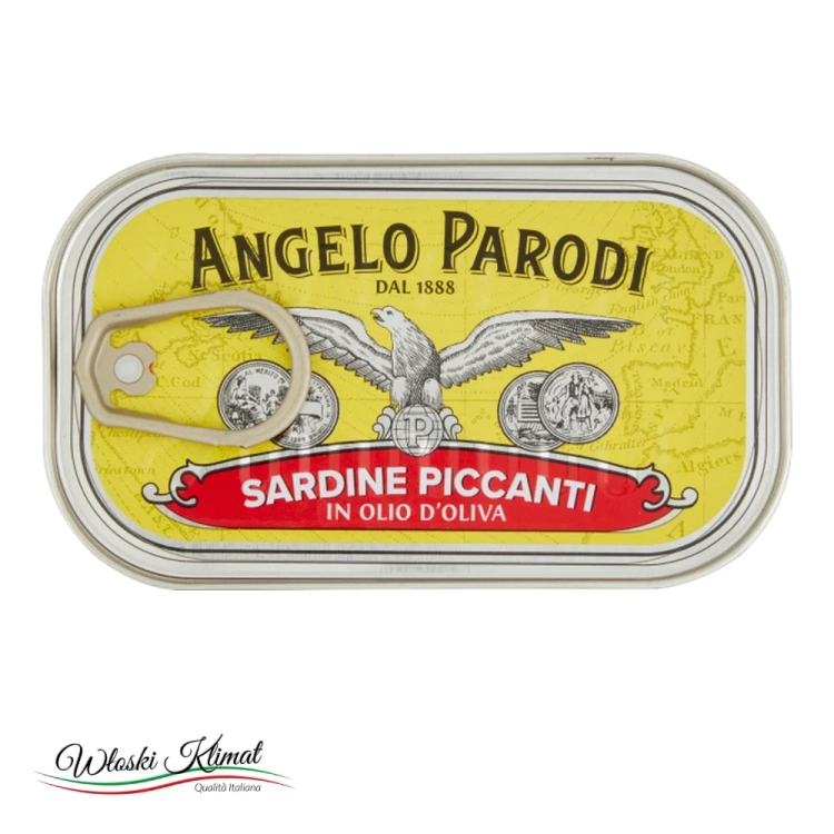 Sardele pikantne Angelo Parodi 120 g - widok z przodu / opakowanie