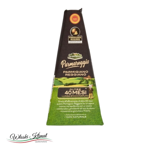 Ser w kawałku Parmezan 40 msc Parmigiamo Reggiano Parmareggio 200g - widok z przodu / opakowanie