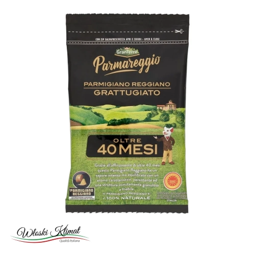 Ser tarty Parmezan 40 msc Parmigiamo Reggiano Parmareggio 50g - widok z przodu / opakowanie