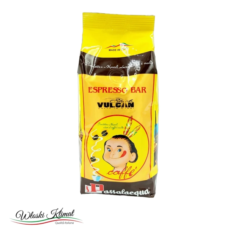 Kawa ziarnista Black Vulcan Passalacqua 500 g - widok z przodu / opakowanie