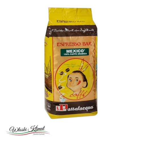 Kawa ziarnista Mexico PASSALACQUA 1kg - widok z przodu / opakowanie