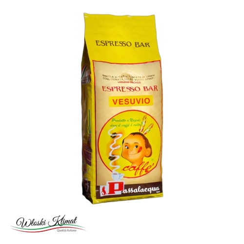 Kawa ziarnista Espresso Bar Vesuvio PASSALACQUA 1kg - widok z przodu / opakowanie