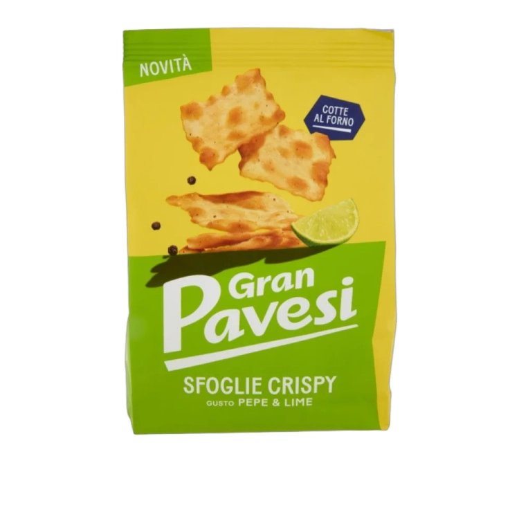 Krakersy o smaku pieprzu i limonki Pepe e Lime Gran PAVESI 150g - widok szczegółowy 2