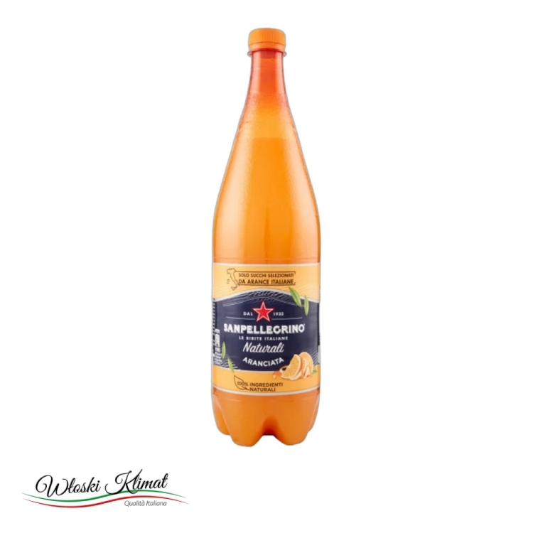 Napój gazowany z sokiem pomarańczowym Aranciata San Pellegrino 1,2L - widok z przodu / opakowanie