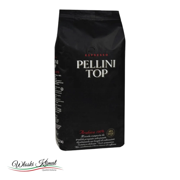 Kawa ziarnista Espresso TOP 100% Arabica PELLINI 1kg - widok z przodu / opakowanie