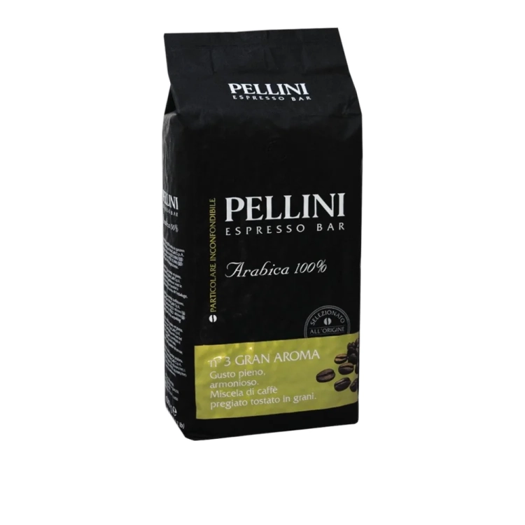Kawa ziarnista 100% Arabica Gran Aroma PELLINI 1kg - widok szczegółowy 2