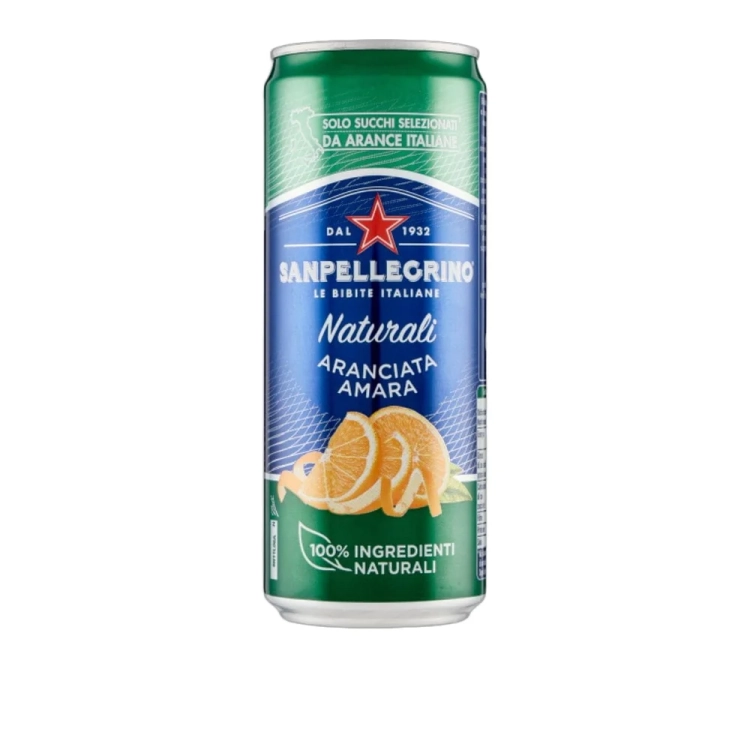Napój gazowany o smaku gorzkiej pomarańczy Aranciata Amara SAN PELLEGRINO 330ml - widok szczegółowy 2