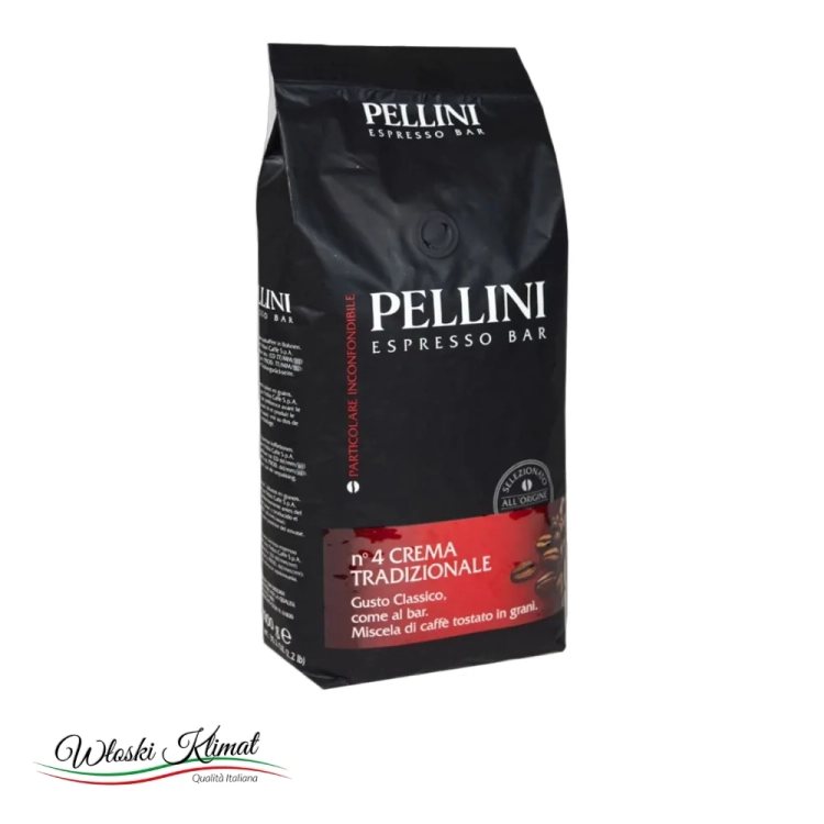 Kawa ziarnista Espresso Bar N°4 Crema Tradizionale PELLINI 1kg - widok z przodu / opakowanie