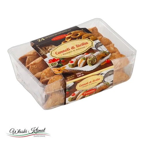 Rurki do nadziewania sycylijskie Cannoli di Sicilia mignon 24 szt. PENNISI 250g - widok z przodu / opakowanie