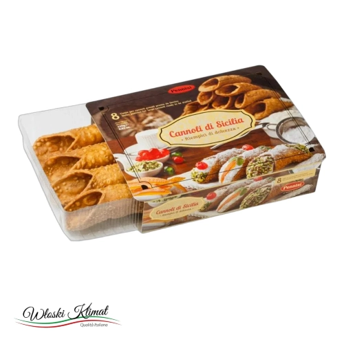 Rurki do nadziewania sycylijskie duże Cannoli di Sicilia grande 8 szt.PENNISI 250g - widok z przodu / opakowanie