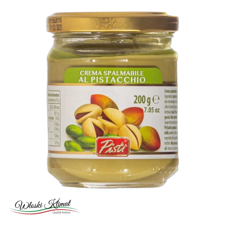 Krem pistacjowy Crema Spalmabile di Pistacchio PISTI 200g - widok z przodu / opakowanie