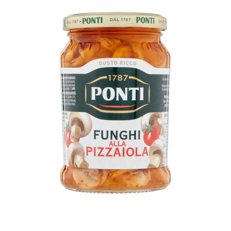 Pieczarki w oleju z przyprawami Funghi alla Pizzaiola PONTI 280g - widok szczegółowy 2