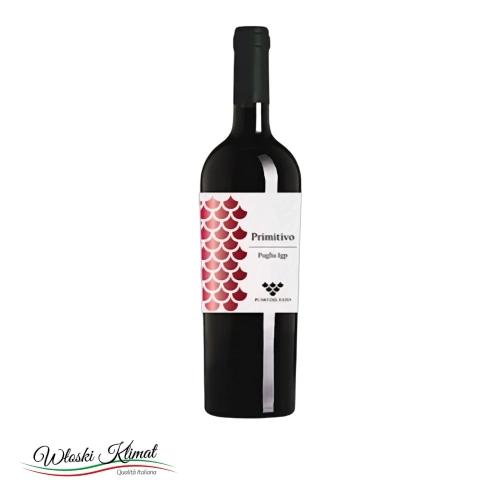 Wino czerwone Primitivo di Manduria IGT Pumo del Fato 750ml - widok z przodu / opakowanie