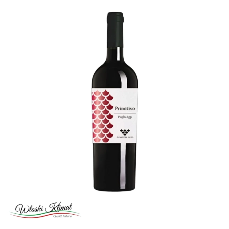 Wino czerwone Primitivo di Manduria IGT Pumo del Fato 750ml - widok z przodu / opakowanie