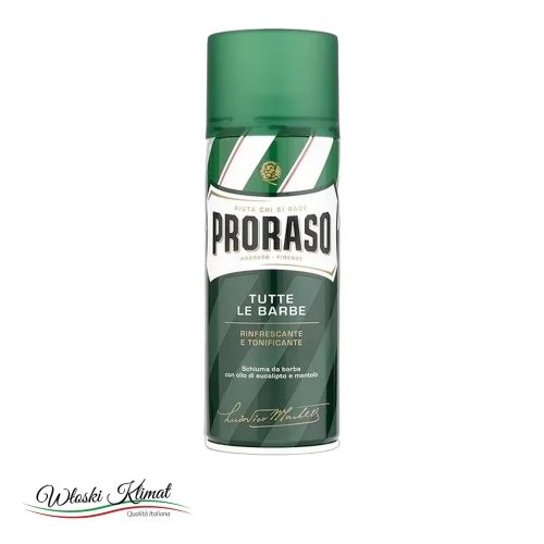 Pianka do golenia odświeżająca Rinfrescante PRORASO 400 ml - widok z przodu / opakowanie