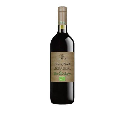 Wino czerwone wytrawne Nero d’Avola Sicilia DOC BIO Paolini 750ml - widok szczegółowy 2