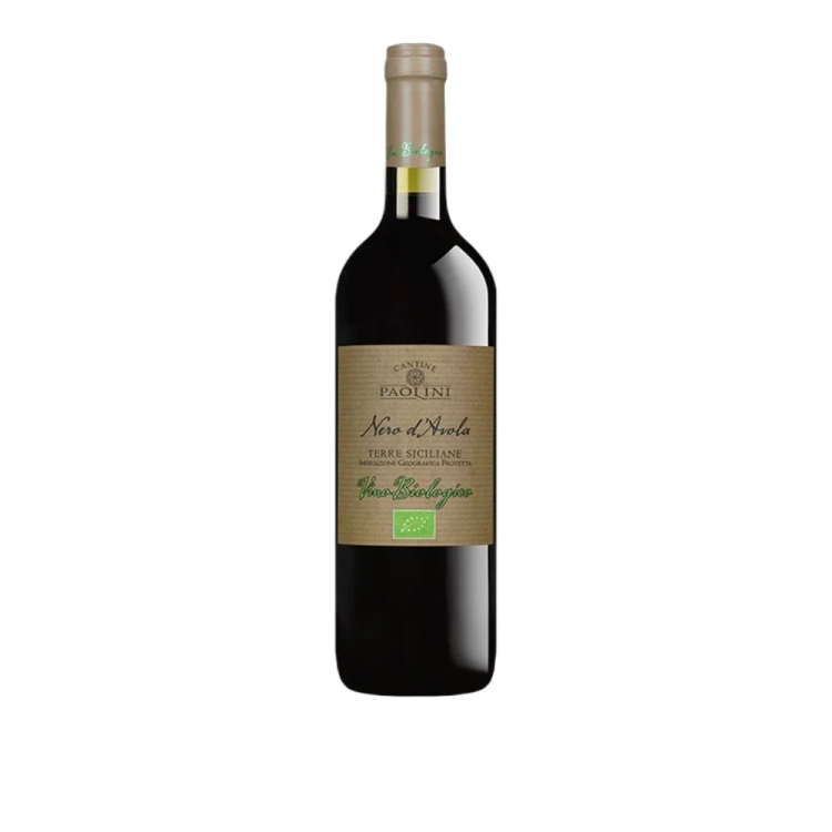 Wino czerwone wytrawne Nero d’Avola Sicilia DOC BIO Paolini 750ml - widok szczegółowy 2