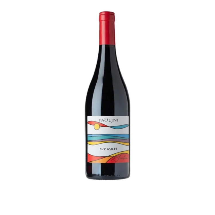 Wino czerwone wytrawne Syrah Sicilien DOC Sicilia Paolini 750ml - widok szczegółowy 2