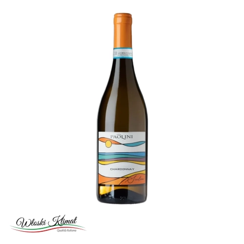 Wino wytrawne białe CHARDONNAY SICILIEN DI SICILIA DOC  Paolini 750ml - widok z przodu / opakowanie