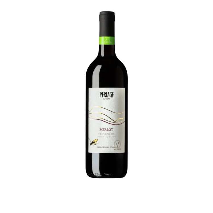 Wino czerwone wytrawne Merlot Trevenezie IGT Bio & Vegan Perlage 750ml - widok szczegółowy 2