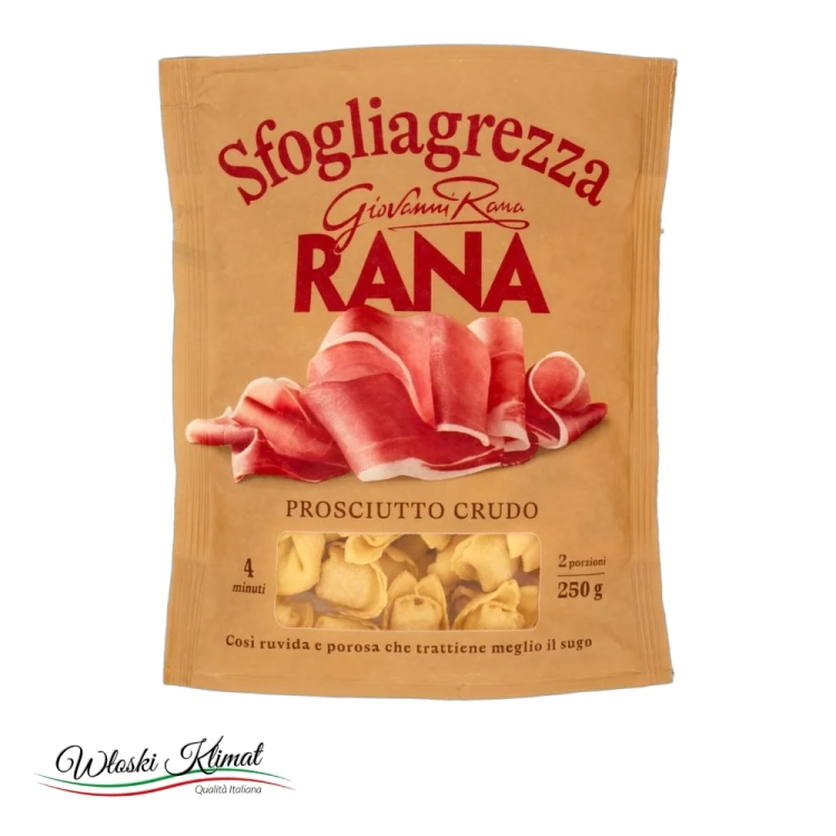 Pierożki z nadzieniem o smaku szynki parmeńskiej Cappelletti Prosciutto Crudo Giovanni Rana 250g - widok z przodu / opakowanie
