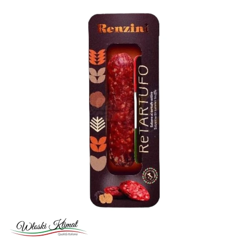 Kiełbasa Salami długodojrzewająca z Dzika i Trufli Cinghiale al Tartufo RENZINI 180g - widok z przodu / opakowanie