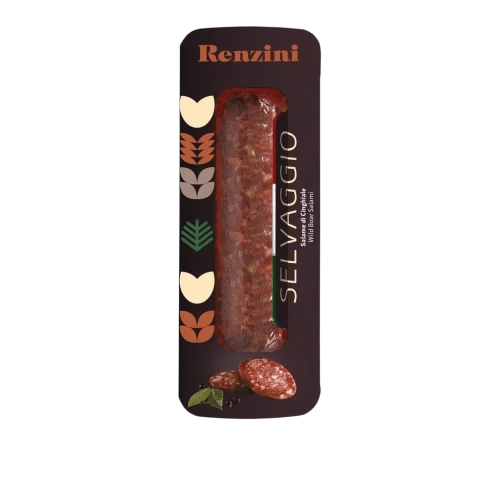 Kiełbasa Salami długodojrzewająca z Dzika Cinghiale Selvaggio RENZINI 180g - widok szczegółowy 2