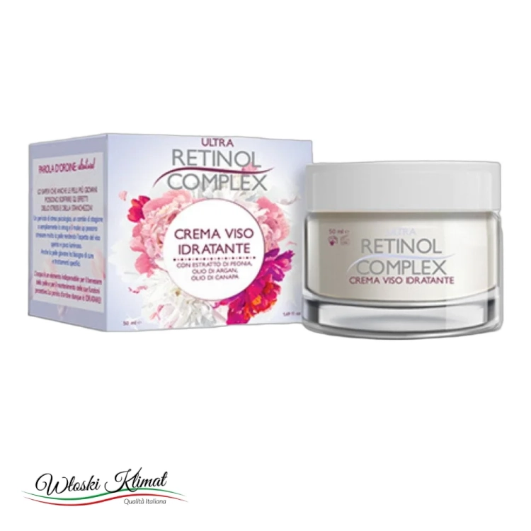 Krem do twarzy nawilżający Idratante Peonia Argan Retinol Complex 50ml - widok z przodu / opakowanie