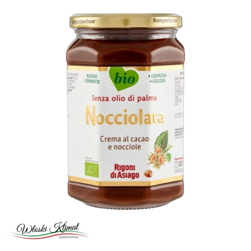 Krem orzechowy z kakao BIO duży format Rigoni di Asiago 650g - widok z przodu / opakowanie