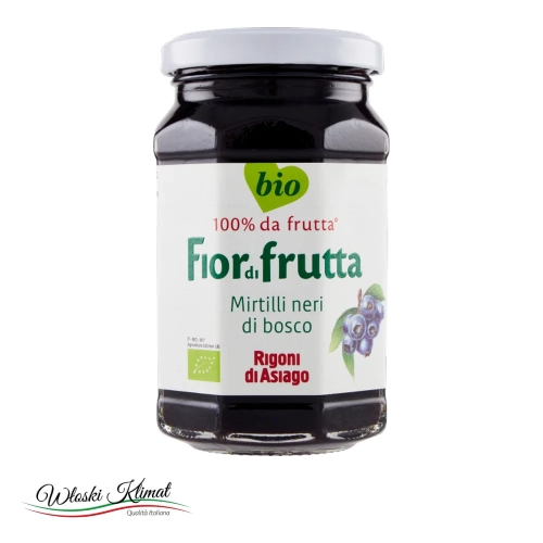 Konfitura z jagód leśnych BIO Mirtilli Rigoni 250 g - widok z przodu / opakowanie