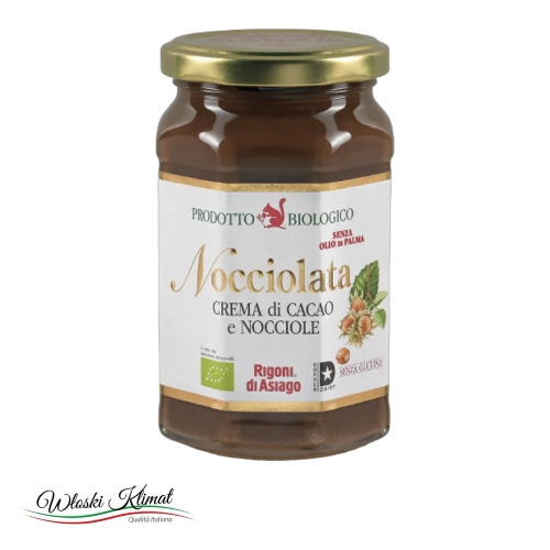 Krem orzechowy z kakao Rigoni di Asiago BIO 250 g - widok z przodu / opakowanie