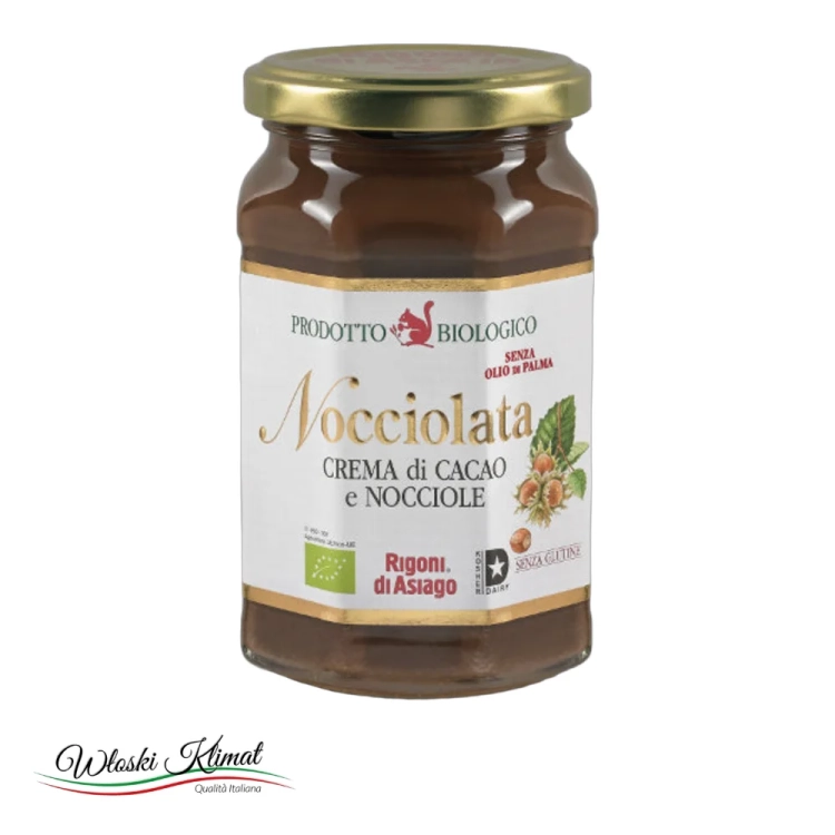 Krem orzechowy z kakao Rigoni di Asiago BIO 250 g - widok z przodu / opakowanie