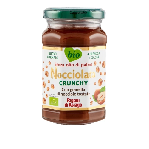 Krem orzechowo kakaowy z kawałkami prażonych orzechów Crunchy Rigoni di Asiago BIO 250 g - widok szczegółowy 2
