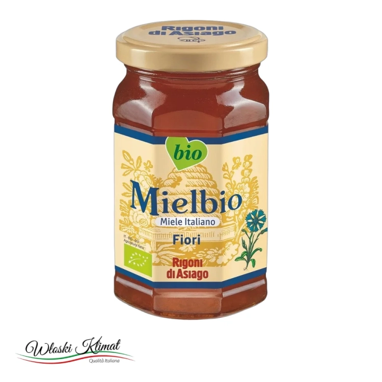 Miód naturalny z Kwiatów BIO Fiori Rigoni di Asiago 300g - widok z przodu / opakowanie