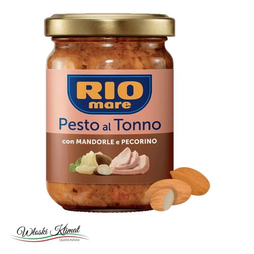 Pesto z tuńczykiem i migdałami RIO Mare 130 g - widok z przodu / opakowanie