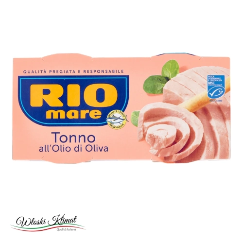 Tuńczyk w oliwie Rio Mare 2 x 160 g - widok z przodu / opakowanie