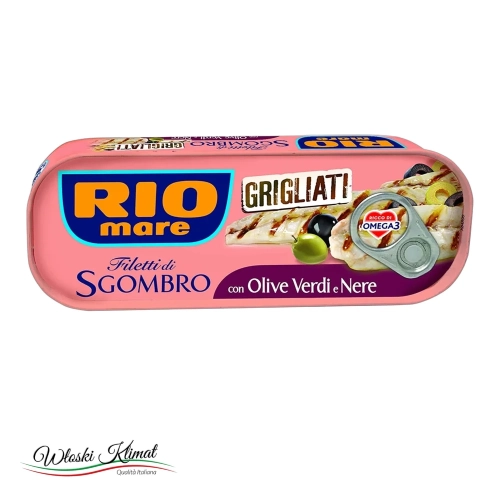 Makrela grillowana z oliwkami Sgombro Grigliato RIO MARE 120g - widok z przodu / opakowanie