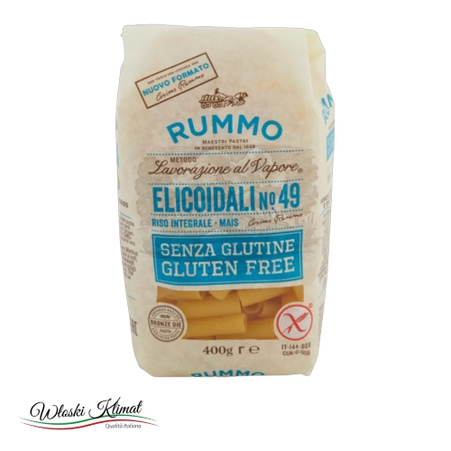 Makaron ELICOIDALI no.49 bez glutenu RUMMO 400g - widok z przodu / opakowanie
