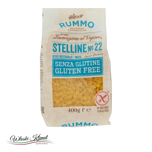 Makaron gwiazdki bez glutenu STELLINE no.22 RUMMO 400g - widok z przodu / opakowanie