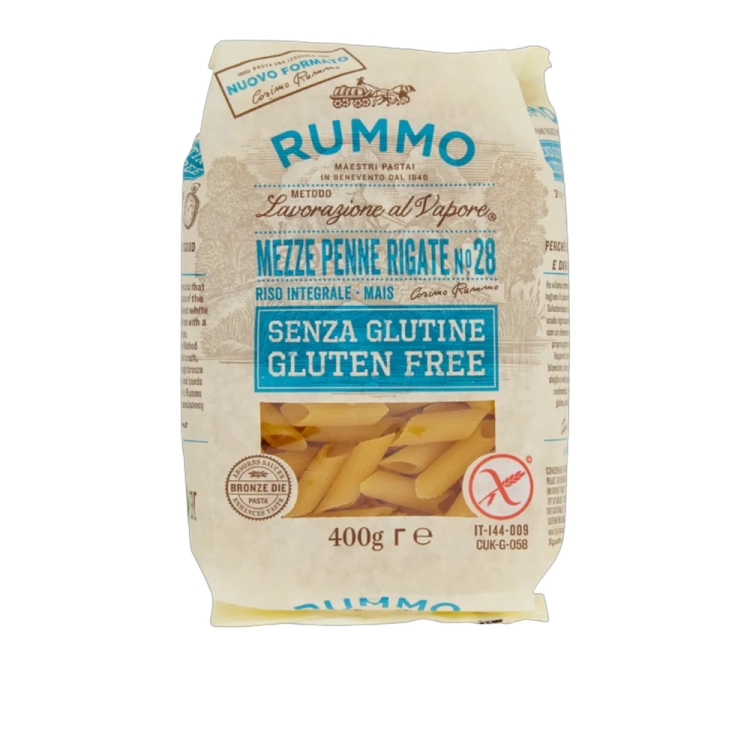 Makaron rurki bez glutenu MEZZE PENNE RIGATE no.28 RUMMO 400g - widok szczegółowy 2