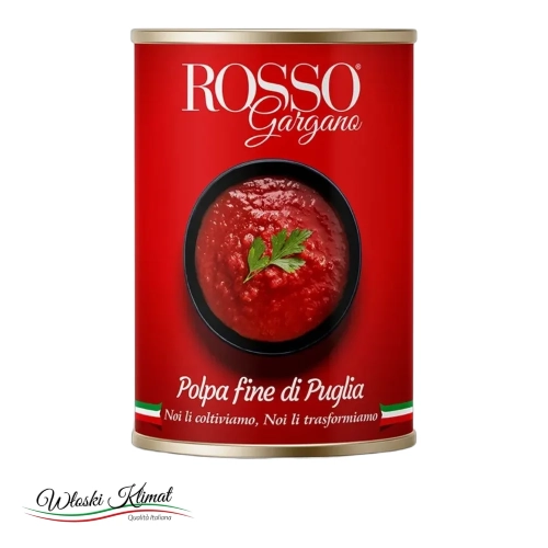 Pulpa pomidorowa Polpa fine di Puglia Rosso Gargano 400g - widok z przodu / opakowanie