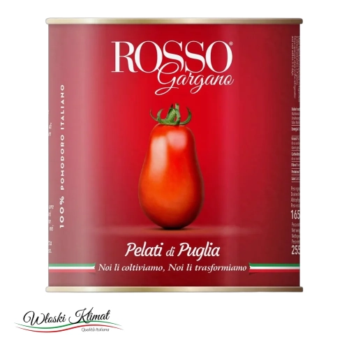 Pomidory bez skórki Pelati Rosso Gargano 2,5kg - widok z przodu / opakowanie