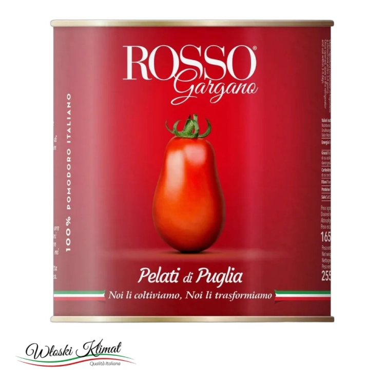 Pomidory bez skórki Pelati Rosso Gargano 2,5kg - widok z przodu / opakowanie