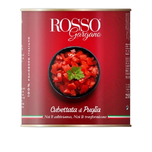 Pomidory krojone w kostkę Rosso Gargano 2,5kg - widok szczegółowy 2